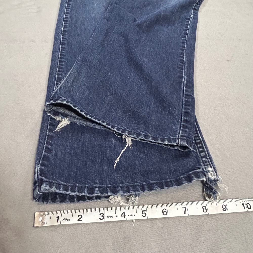 Levis 569 Loose Straight Jeans Mens 36x32 Dark Wash Denim Distressed 00569-0147 - Picture 9 of 10